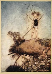 Einer steht abseits Wache, Illustration aus 